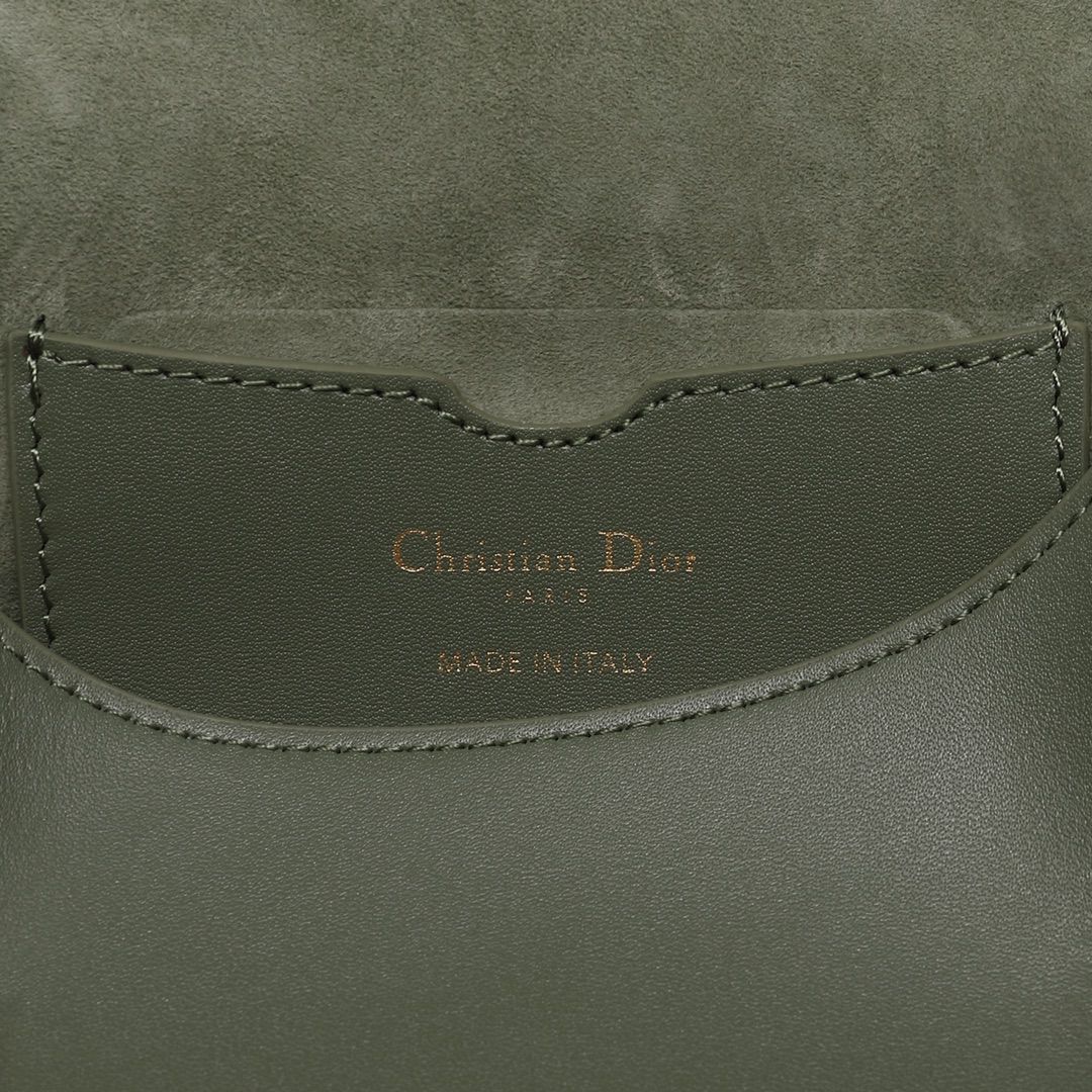 Medium Dior Bobby Bag Cedar Green Box Calfskin